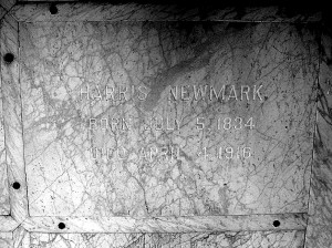 Harris Newmark's Plauque at Home of Peace Cemetery in Los Angeles