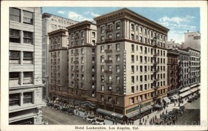 Hotel Lankershim in downtown Los Angeles, Vintage Postcard