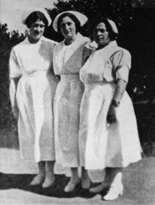 Bella Weinstock, Sylvia Boasberg & Claire Goodman, Student Nurses at Mt. Zion School of Nursing, 1912. WS 14/2080