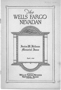 Wells Fargo Nevadan Memorial Book