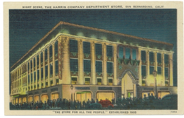 Harris Department Store, San Bernardino, circa 1970, #WSPostcard Collection