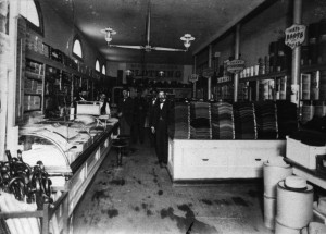 Rudolph Anker in His Clothing Store, San Bernardino, CA