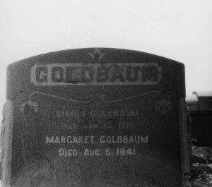 Tombstone of Simon & Margaret Goldbaum, Home of Peace Cemetery, San Diego, #WS1508