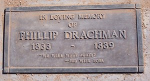 Philip Drachman's Gravestone Plauque, #WS7639
