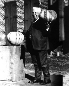 Abe Cohn with Dat-So-La-Dee Basket in Carson City, Nevada, #WS0200