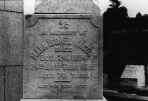 Tombstone of Mark Jacobs. #WS1591