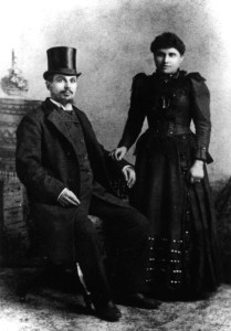 "Reverend" Benjamin Papermaster & Anna Levito's Wedding Photo at Grand Forks, North Dakota, 1892 #WS0230.