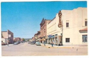 Las Vegas, New Mexico, Downtown in early 1940's, Postcard