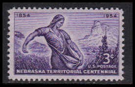 Nebraska Territorial Centennial Stamp