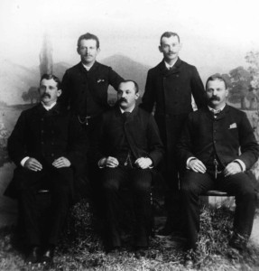 The Levi Brothers, 1879. Back Row: Rudolf & Adolph Levi. Front Row: Isaac, Simon & Nathan Levi. #WS1525