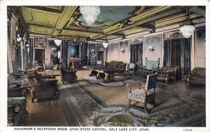 Governor's Reception Room at Utah State Capital, Vintage Postcard