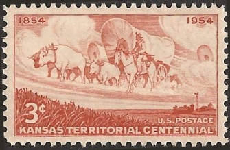 Kansas Territorial Centennial U.S. Postage Stamp