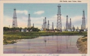 Tulsa Oil Field, Vintage Postcard