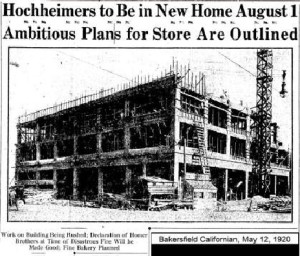 Hochheimer's new store under construction in 1920.