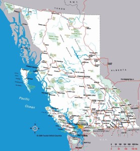 Map of British Columbia