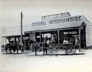 The Harris Store in Lancaster, Antelope Valley, CA circa 1913.