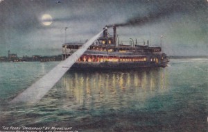 The Davenport Ferry, Vintage Postcard