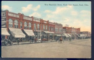 West Randolph Street in Enid, Turn of the Century, Vintage Postcard