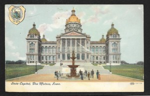 Iowa State Capital, Vintage Poctcard