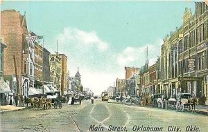 Oklahoma City Main Street at Turn of the Century, Vintage Postcard