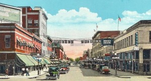 The Babcock Building (right) in Billings, Montana, Vintage Postcard