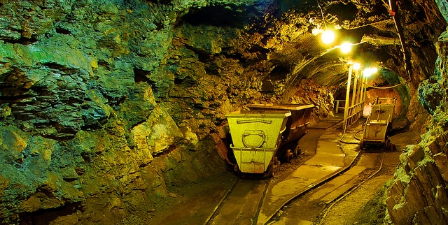 Deep inside the Britainnica Copper Mine.