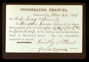 1899 Passover Event