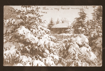 Sitka, Alaska Home in Winter, Vintage Postcard